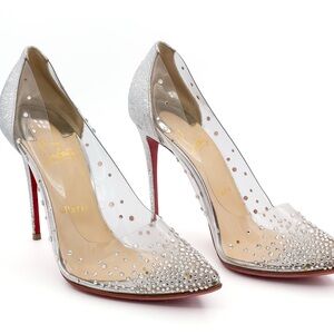 Christian Louboutin Crystal Embellished Heels – Size 38